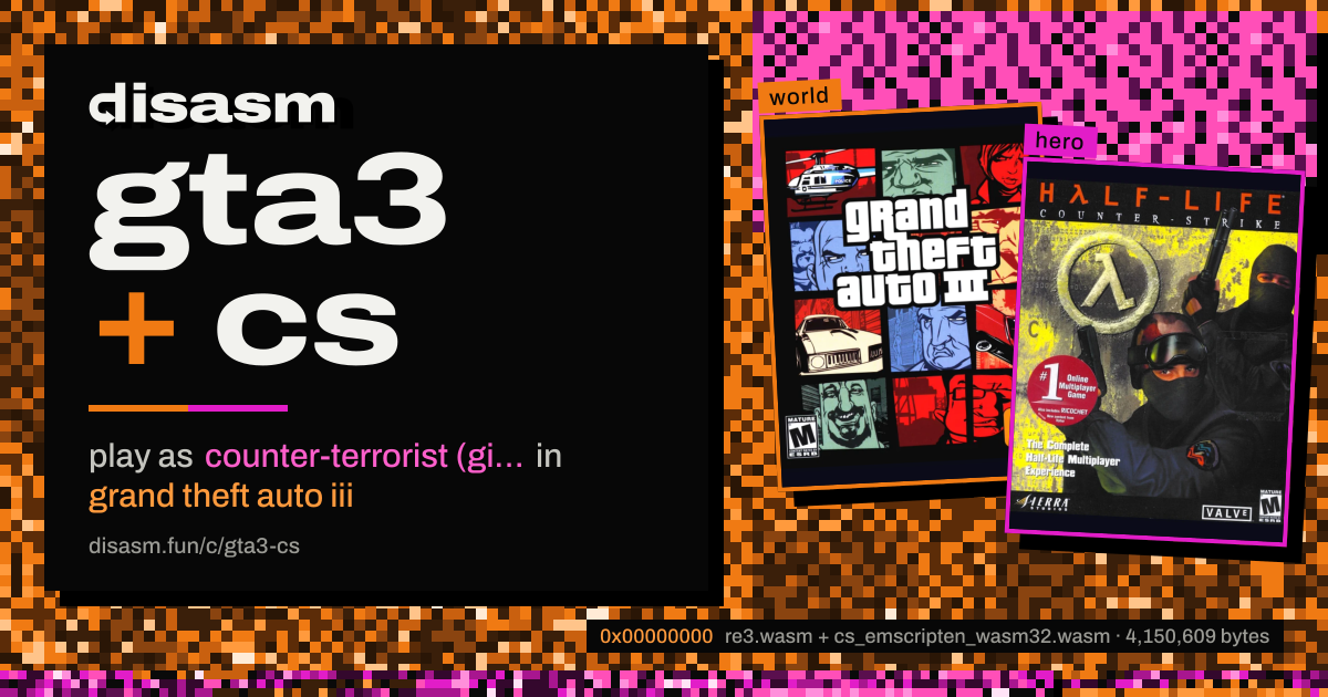 link card: gta3 + cs, play as counter-terrorist (gign) in grand theft auto iii