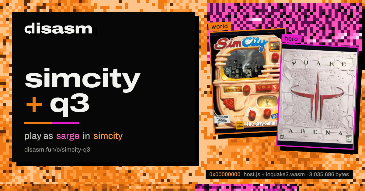 link card: simcity + q3, play as sarge in simcity